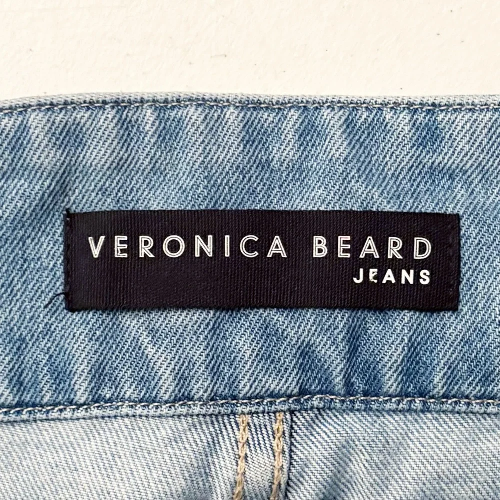 Veronica Beard‎ Jeans Nori Paperbag Waist Pleated High Rise Denim Shorts in Nova